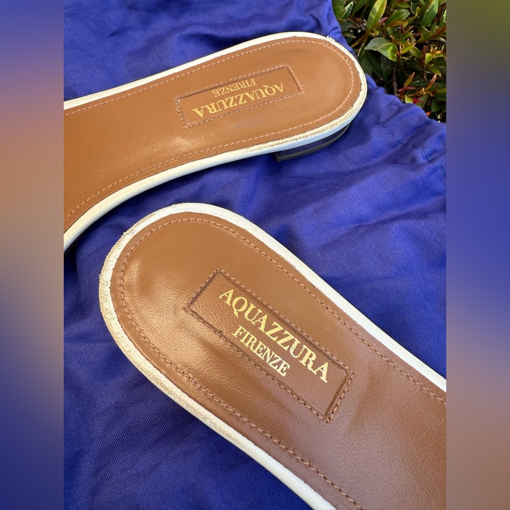 Aquazzura Wild Thing Fringe Slide Flats - Picture 5 of 7